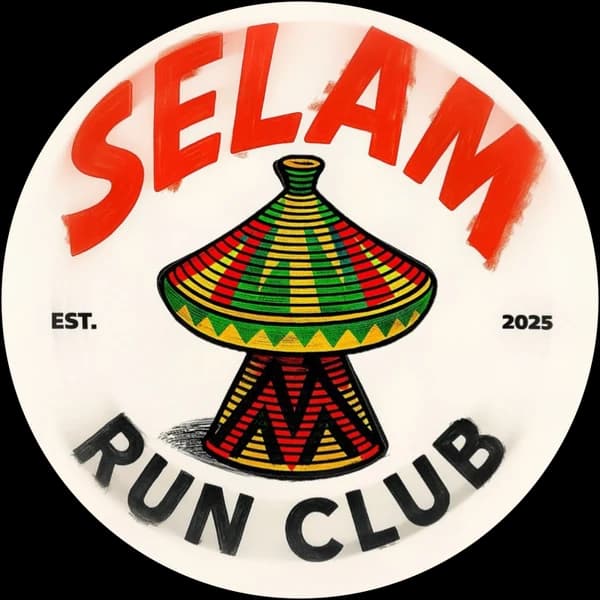 Selam Run Club logo — a mesob, the Ethiopian woven basket table